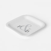 シンプル白のエレガント紙プレート ペーパープレート (傾斜あり)