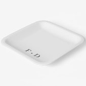 シンプル白のエレガント紙プレート ペーパープレート (傾斜あり)