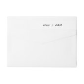 シンプル白のスクリプモダントにカジュアルの黒結婚色 ラップアラウンドラベル (裏面)