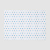 シンプル白のベビーブルー水玉模様パターン 薄葉紙 (正面)