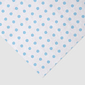 シンプル白のベビーブルー水玉模様パターン 薄葉紙 (詳細)