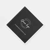 シンプル白のロゴとウェブサイカスタムト事業 スタンダードランチョンナプキン (角)