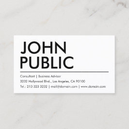 シンプル白の白のはっきりした名前 名刺