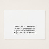 シンプル白の黒のスクリプ縁どト・イヤリング表示 (裏面)