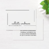 シンプル白の黒のスクリプ縁どト・イヤリング表示 (デスク)