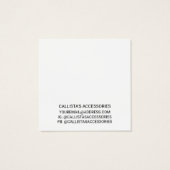 シンプル白の黒のスクリプ縁どト・イヤリング表示 (裏面)