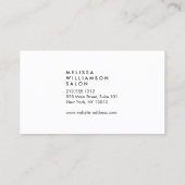 シンプル白アポイントメントカード 予約カード (裏面)