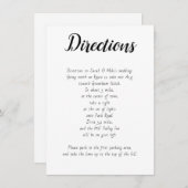 シンプル白イベント方向詳細カード エンクロージャーカード (正面/裏面)