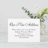 シンプル白エレガントに黒のアドレス エンクロージャーカード (スタンド正面)