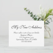 シンプル白エレガントに黒の新アドレス エンクロージャーカード (スタンド正面)