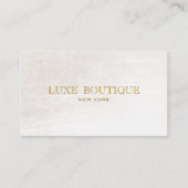 シンプル白エレガントアイボリーシック美しいとファッション 名刺 (正面)