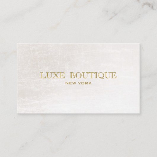 シンプル白エレガントアイボリーシック美しいとファッション 名刺 (正面)