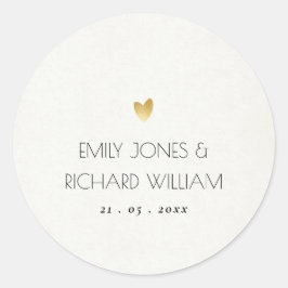 シンプル白エレガントタイポグラフィ文字のみ ラウンドシール