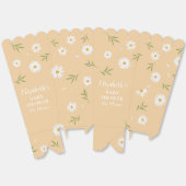 シンプル白エレガントデイジー夏赤ちゃんシャワー フェイバーボックス (見開き)