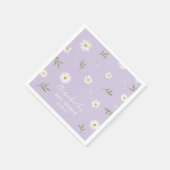 シンプル白エレガントデイジー赤ちゃんシャワー スタンダードカクテルナプキン (角)