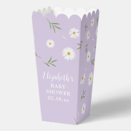 シンプル白エレガントデイジー赤ちゃんシャワー フェイバーボックス