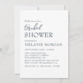 シンプル白エレガントブライダルシャワー 招待状 (正面)