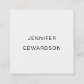 シンプル白エレガントミニマルプロフェッショナルスクア スクエア名刺 (正面)
