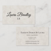 シンプル白エレガント名名刺 名刺 (正面/裏面)