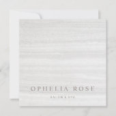 シンプル白エレガント大理石ギフト証明書 招待状 (正面)