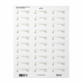 シンプル白エレガント差出人住所 ラベル (フルシート)