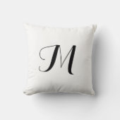 シンプル白エレガント投 クッション (正面)