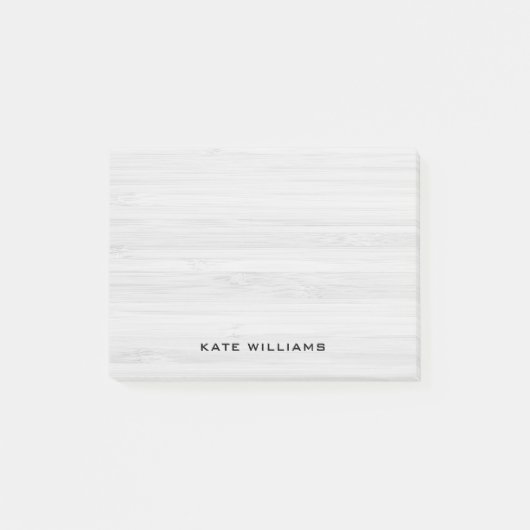 シンプル白エレガント木 ポストイット (正面)