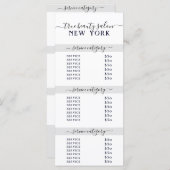 シンプル白エレガント灰色サロン価格表 (正面/裏面)