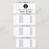 シンプル白エレガント灰色ロゴサロン価格表 (正面/裏面)