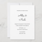 シンプル白エレガント結婚式招待状カード 招待状 (正面)