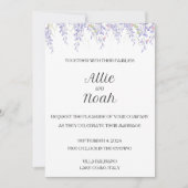 シンプル白エレガント結婚式招待状カード 招待状 (正面)