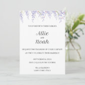 シンプル白エレガント結婚式招待状カード 招待状 (スタンド正面)