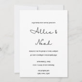 シンプル白エレガント結婚式招待状カード 招待状 (正面)