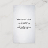 シンプル白エレガント美しいアポイントメントカード 予約カード (裏面)