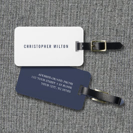 シンプル白エレガント色 ラゲッジタグ