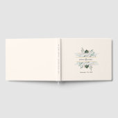 シンプル白エレガント花結婚の ゲストブック (全面)