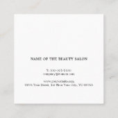 シンプル白エレガント金ゴールドハート美しいアポイントメント 予約カード (裏面)