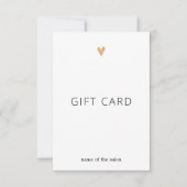 シンプル白エレガント金ゴールドフェイクハート美しい (正面)