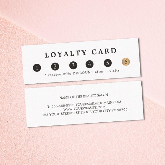 シンプル白エレガント金ゴールドフェイク美しいロイヤリティ ロイヤリティカード