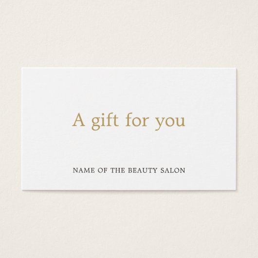 シンプル白エレガント金ゴールドフェイク美しい (正面)