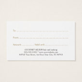 シンプル白エレガント金ゴールドフェイク美しい (裏面)