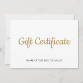 シンプル白エレガント金ゴールドフェイク美しい (正面)