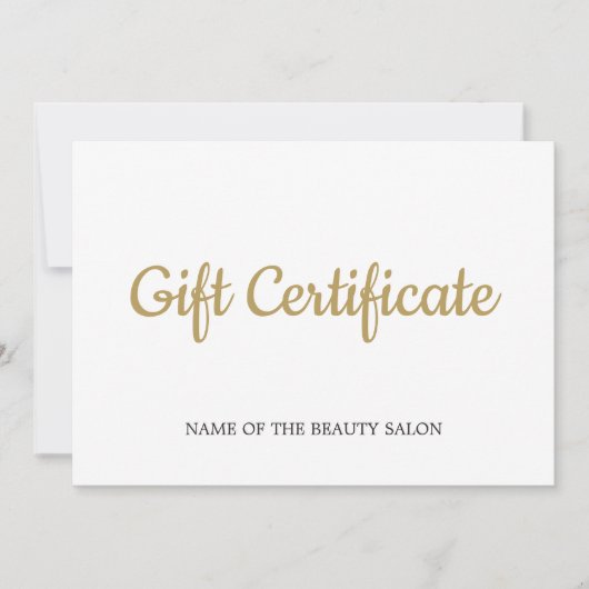 シンプル白エレガント金ゴールドフェイク美しい (正面)