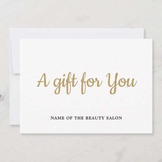 シンプル白エレガント金ゴールドフェイク美しい (正面)