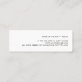 シンプル白エレガント金ゴールドフェイク美しい ロイヤリティカード (裏面)