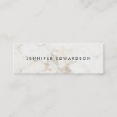 シンプル白エレガント金ゴールドプロフェッショナル スキニー名刺 (正面)