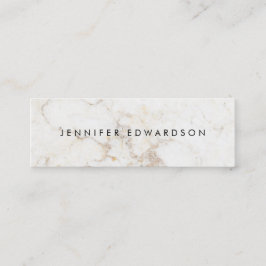 シンプル白エレガント金ゴールドプロフェッショナル スキニー名刺