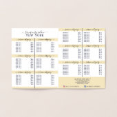 シンプル白エレガント金ゴールドロゴサロン価格表 箔カード (内部)