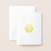 シンプル白エレガント金ゴールドロゴサロン価格表 箔カード (裏面封筒付き)