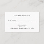 シンプル白エレガント金ゴールド美しいアポイントメントカード 予約カード (裏面)